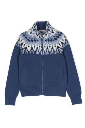 felpa in lana blu MONCLER KIDS | 9B00002M1241F70